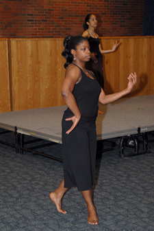 African American woman dancing