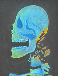 Image of Lana Luther's chalk pastel, X-Ray