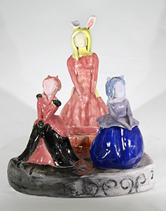 Image of Brooklyn Burdick's glazed earthenware, Three Princesses.