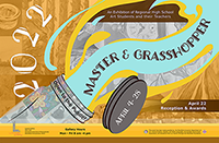 Exhibition poster for Master & Grasshopper 2022.
