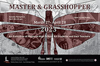 Image of the exhibition poster for Master & Grasshopper 2023