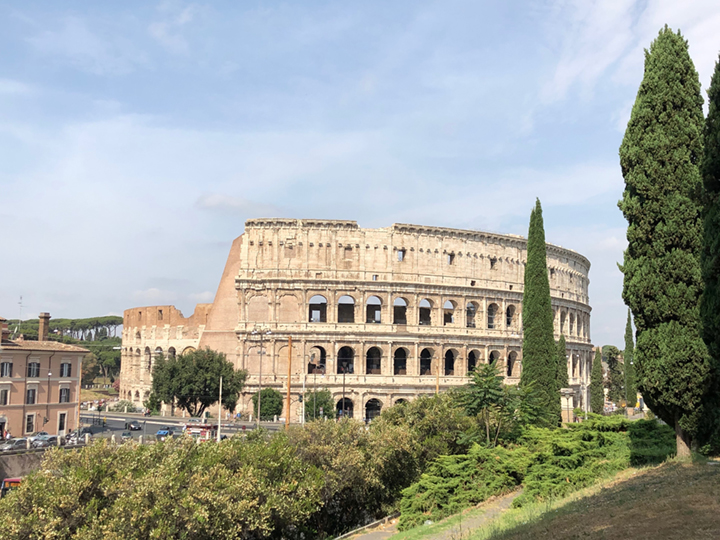 Ruins of a roman colosseum