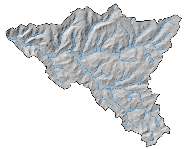 watershed map with no detail