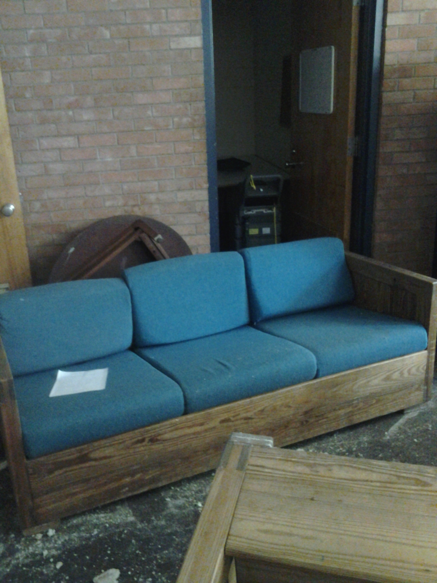 3 Seat Teal Couch