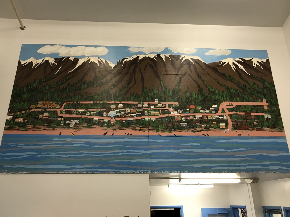 painting of alaska town